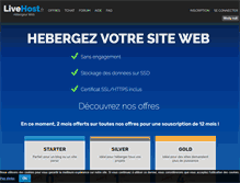 Tablet Screenshot of livehost.fr
